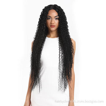 Long Curly Blonde Ombre Kinky Curl Lace Front Wig Heat Resistant Fiber Synthetic hair Lace Wigs For Black Women